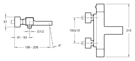 Смеситель для ванны Jacob Delafon STRAYT E9127-CP