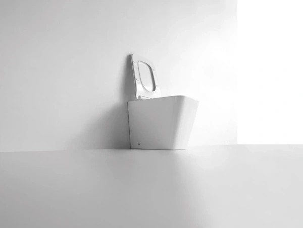 Приставной безободковый унитаз с сиденьем микролифт CeramaLux NS-3170