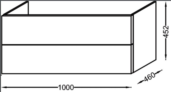 Тумба под раковину Jacob Delafon Vox 100 EB2075-R1-N18 Белый Блестящий