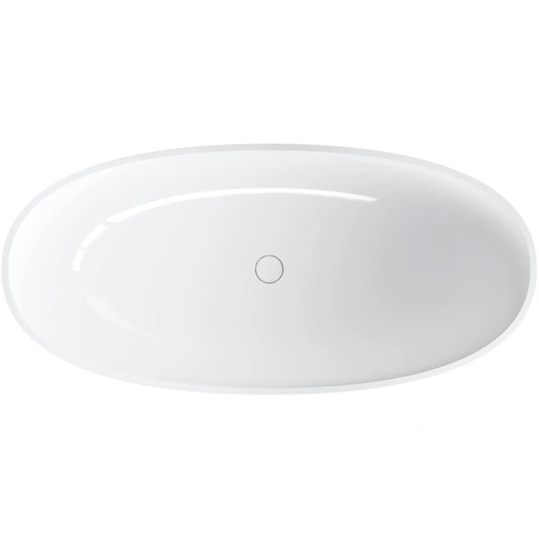 Ванна из литьевого мрамора Omnires Shell SHELLWWBP 160x75 см, отдельностоящая, белый глянец