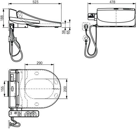 Крышка-биде Toto Washlet TCF6632G#NW1 белый
