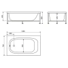 Акриловая ванна 139,8x70 см BelBagno BB101-140-70