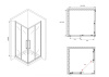 Душевой уголок Abber Schwarzer Diamant 90x90 AG02090BMH черный
