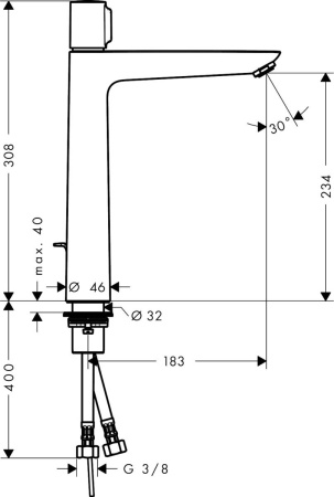 Смеситель для раковины hansgrohe Talis Select E 71752000