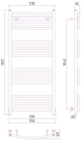 Полотенцесушитель водяной Сунержа Аркус 120x50 00-0251-1250