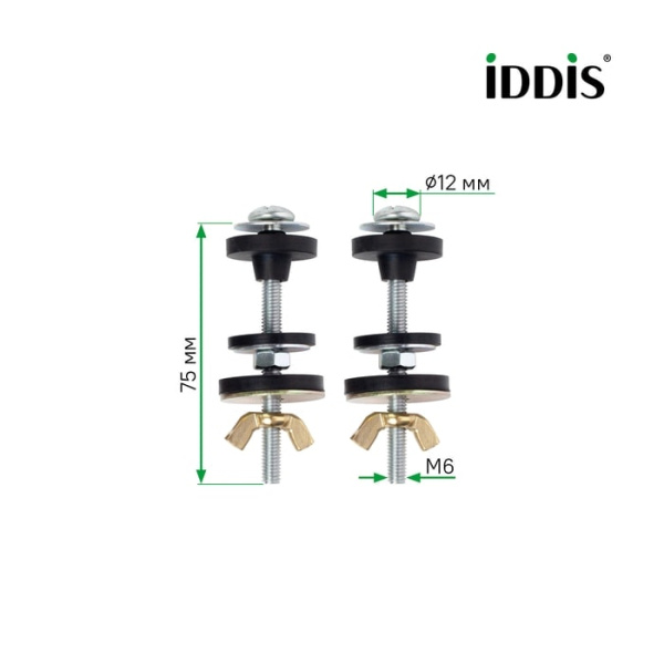 Комплект креплений бачка Iddis 907M6752SK хром глянец