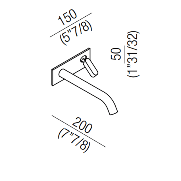 Смеситель для раковины Agape Square ARUB1009TA