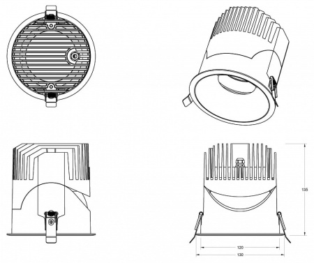Встраиваемый светильник Fiberli 1005 12130606