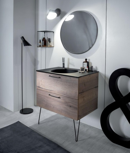 Тумба под раковину 80 см Jacob Delafon Odeon Rive Gauche EB2522-R8-E52 дуб табак