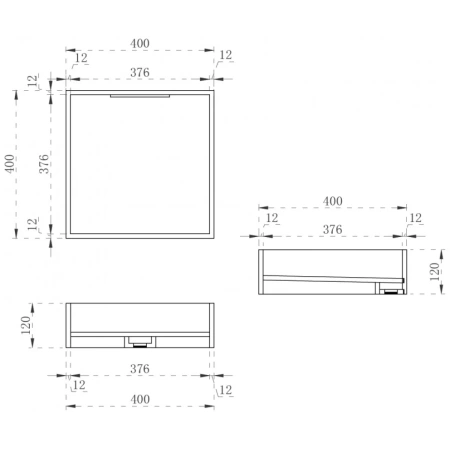 Раковина 40x40 см Abber Blitz AS2502GB