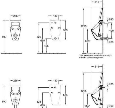 Писсуар Villeroy&Boch Subway 751301R1