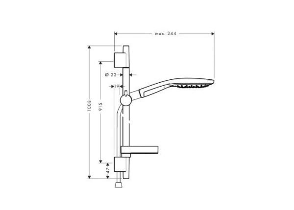 Душевой гарнитур hansgrohe Raindance Select S150 3 jet/ Unica'S Puro 27803400