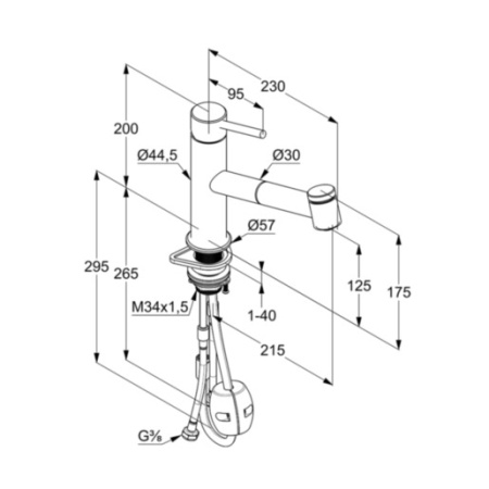 Смеситель для раковины Kludi STEEL 44851F860 хром