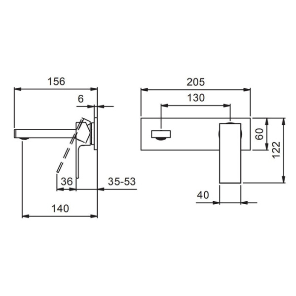 Смеситель для раковины Fantini Mint 34 93 F810B сталь