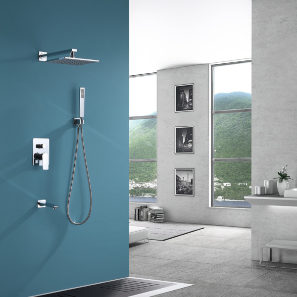 Душевой комплект Abber Weiss Insel AF8017 хром