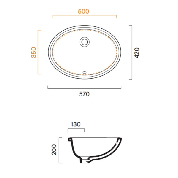 Раковина Catalano Italy 57 0727570001