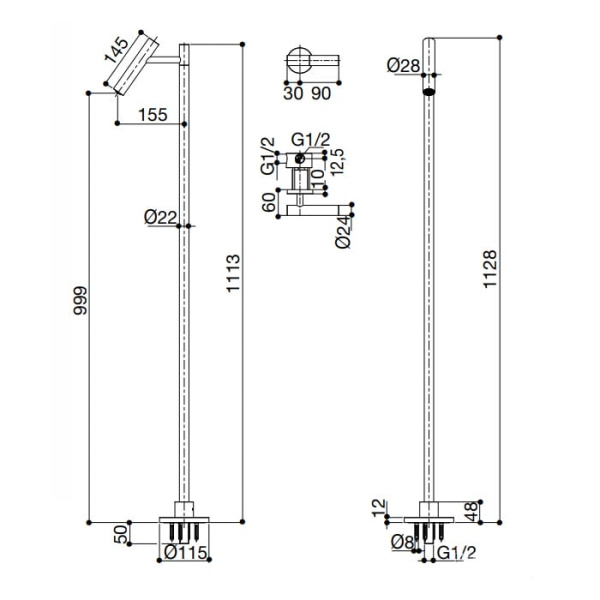 Смеситель для раковины FALPER CILINDRO GH2