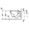 Унитаз подвесной Duravit Darling New 2563090000 безободковый, альпийский белый