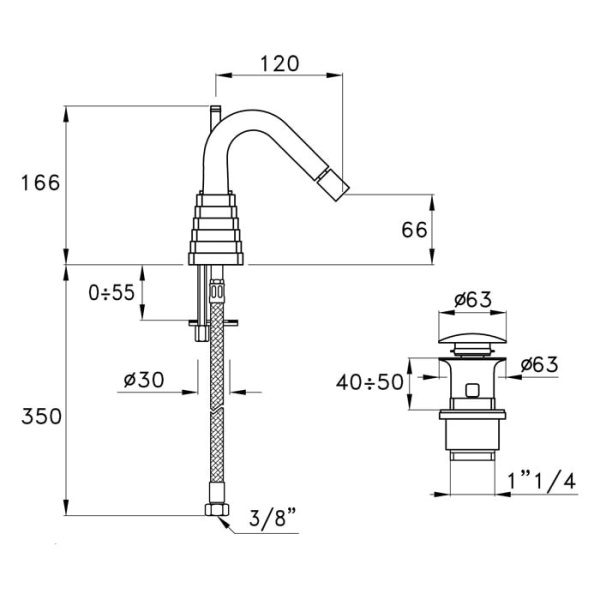 Смеситель для биде Stella Titian TT 00303 BZ00 бронза