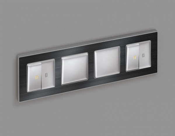 Выключатель перекрестный одноклавишный без рамки Ambrella Volt Quant MA401030