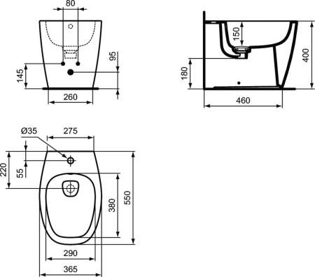 Биде Ideal Standard Dea T509901