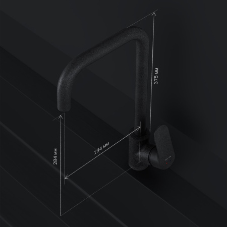 Смеситель для кухни AM.PM Like F8006022 черный матовый