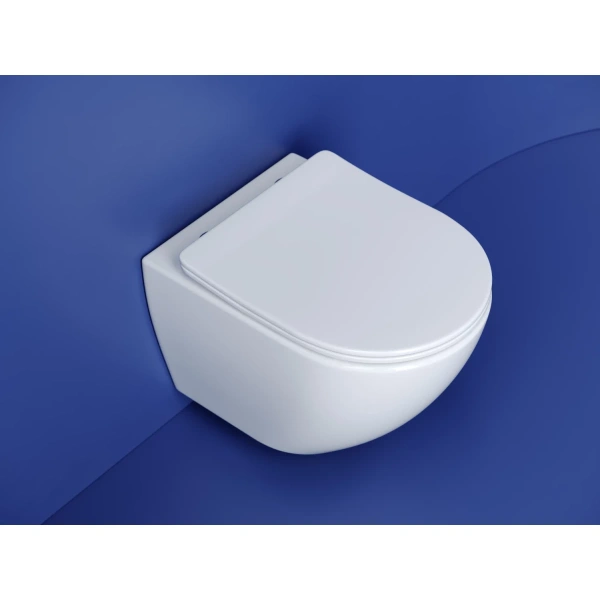 Унитаз подвесной Ceramica Nova Metropol CN4002T безободковый, торнадо, с сиденьем микролифт, белый