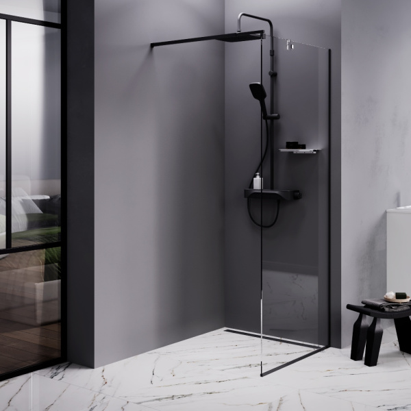 Душевая перегородка AM.PM Func 80 W84WI-80-F1-BTE черная