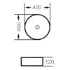 Раковина 40x40 см Grossman GR-3013GM