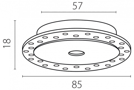 Рамка на 1 светильник Lightstar Spira 074106-02