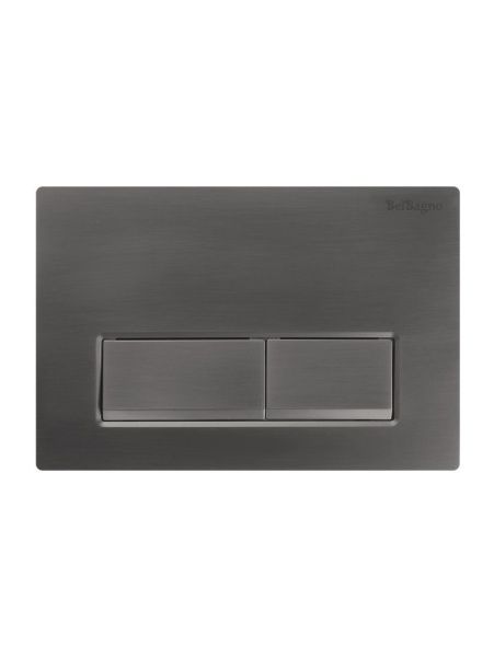 Кнопка смыва BelBagno BB-15R-GM, оружейная сталь