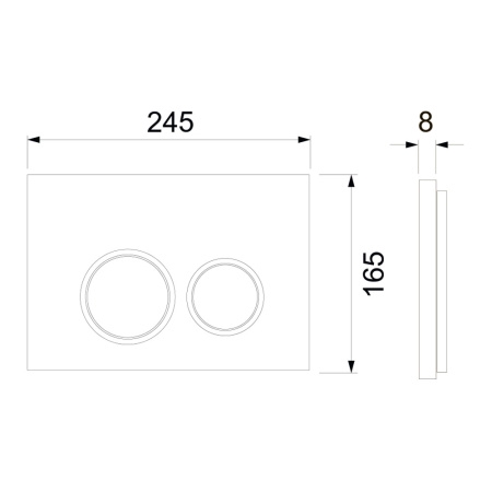 Клавиша смыва Tece TECEspring 9940104 черный матовый