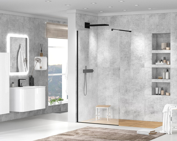 Душевая перегородка Cezares Liberta 130 LIBERTA-L-1-130-C-NERO черный