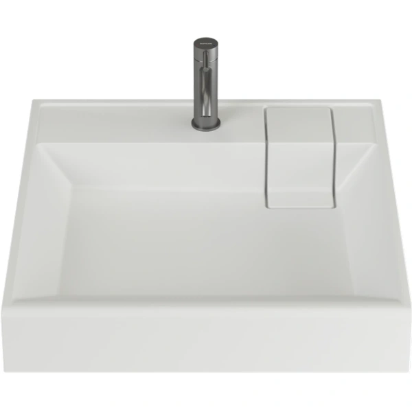 Раковина Ceramicanova Quattro CN0101 60x60 см, над стиральной машиной, с кронштейнами, белый