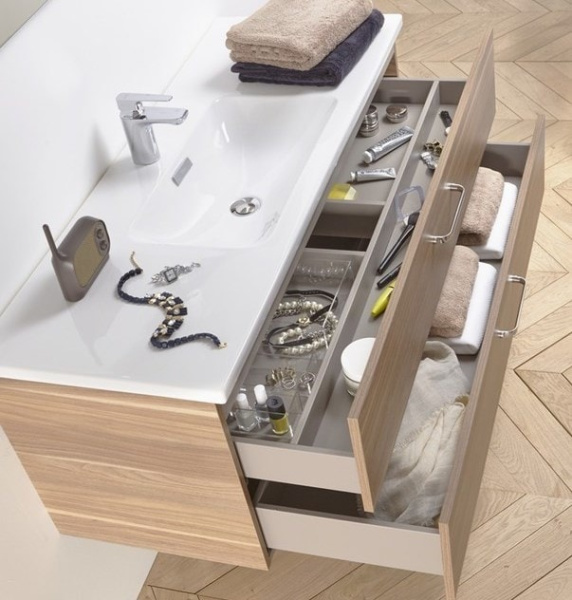 Тумба под раковину Jacob Delafon Vox 100 EB2026-RA-442 Серый Антрацит Лак