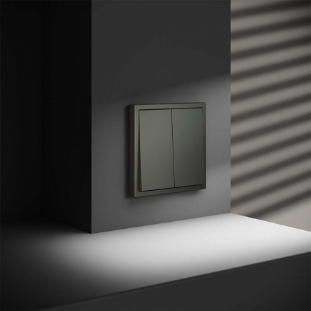 Переключатель перекрестный двухклавишный без рамки Voltum S70 VLS020506