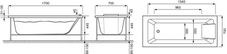 Акриловая ванна Jacob Delafon Sofa 170x70 E60518RU-00