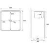 Раковина CeramaLux P7005L 40x40 см, напольная, белый