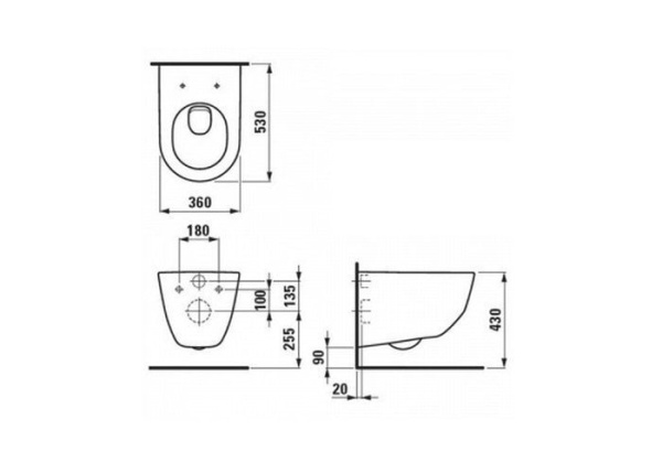 Подвесной унитаз Laufen Pro 8.2095.6.000.000.1