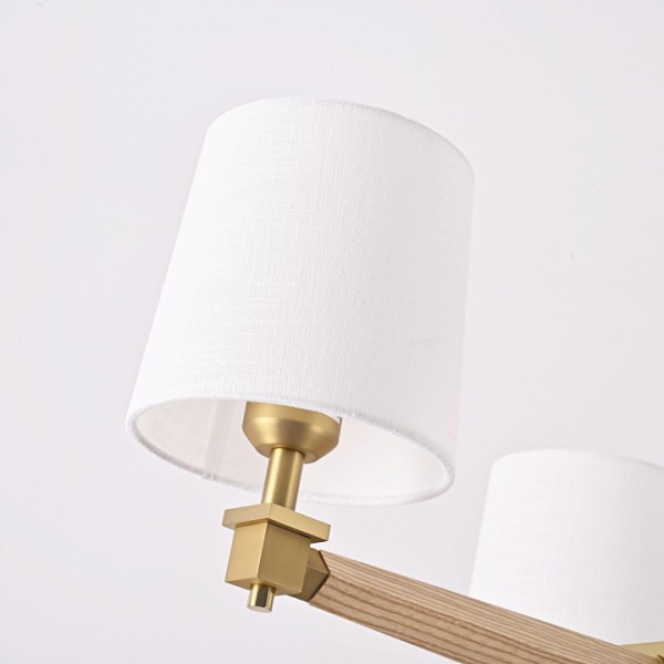 Люстра на штанге Imperiumloft Jorgenson White/Light wood STAVRA01