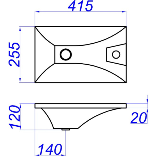 Раковина Aqwella Malaga 42 Mal.04.04.D
