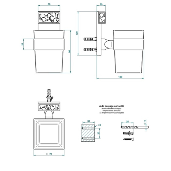 Стакан THG Ginkgo U5E.F01.536 золото