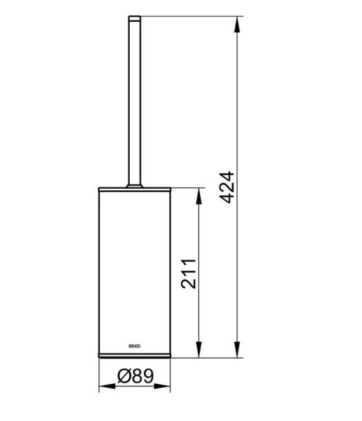 Туалетный ершик Keuco Moll 12764010101 антрацит/хром