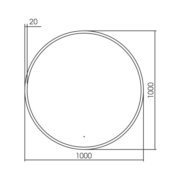 Зеркало с подсветкой Abber Mond AG6204SCGL-1.0 золото