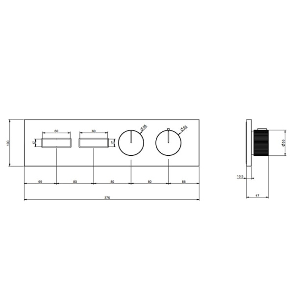 Смеситель для душа Gessi Hi-Fi 63012#707 черный матовый