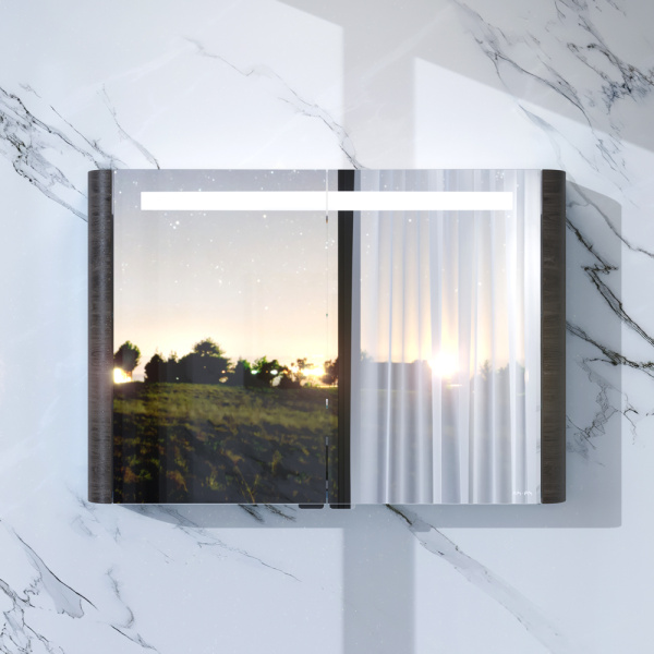 Зеркальный шкаф AM.PM Sensation M30MCX1001TF табачный дуб текстурированный с подсветкой