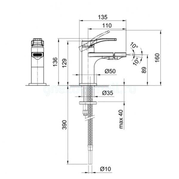 Смеситель для биде Fantini AL/23 26 02 B008WF