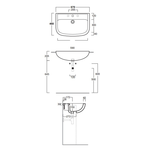 Раковина Simas Top E Lavabi D'Arredo 67 S57 bi*1