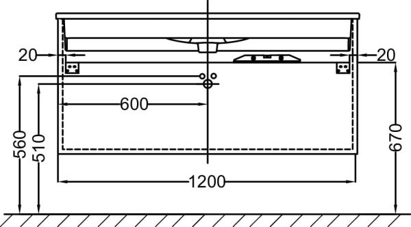 Тумба под раковину Jacob Delafon Vox 120 EB2021-RA-G1C