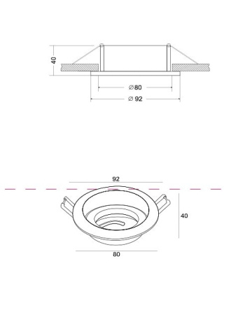 Встраиваемый светильник Maytoni Atom DL025-2-01B